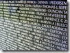 Just a few of the many names on the Moving Vietnam Veterans Wall
