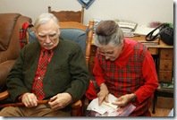 The Edwards enjoyed being the spectators of our tree-trimming chaos
