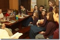 Singing together after dinner