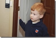 As you can see, he was mildly concerned with the energetic action taking place in the playroom