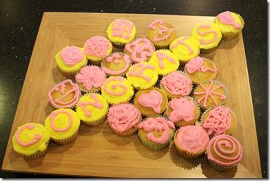 Beautiful cupcakes were prepared, because cake seems to complete a celebration. :)