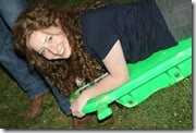 The grass sled was a favorite!