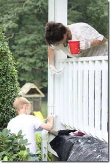 Then, they painted the porch! Way to go!