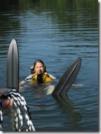 Our talented water-skier hadn't had a chance to practice in many years... so this was an added treat for him.